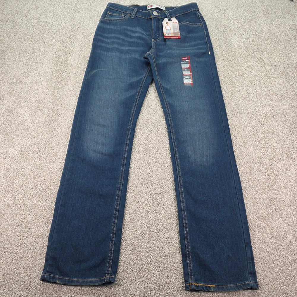 Levis 511 Slim Performance Jeans Kids Size 16 Reg 28x30 Med Wash Stretch Denim